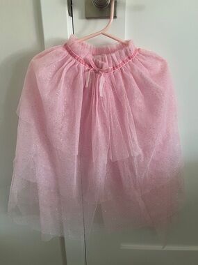 Zara Pink Sparkle Layered Tulle Dress Up Cape